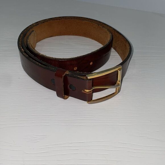 Top Grain Oil Tan Men's Brown Leather Belt U.S.A. 1043 Size 38 - Picture 3 of 13